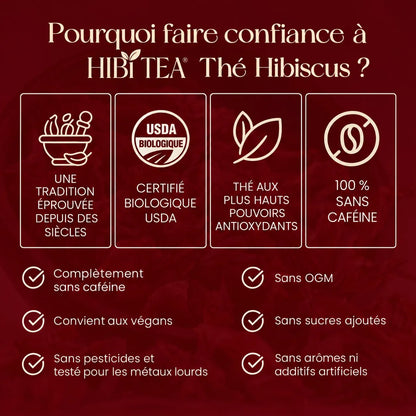 HIBI Thé Hibiscus — Soutien naturel de la tension artérielle